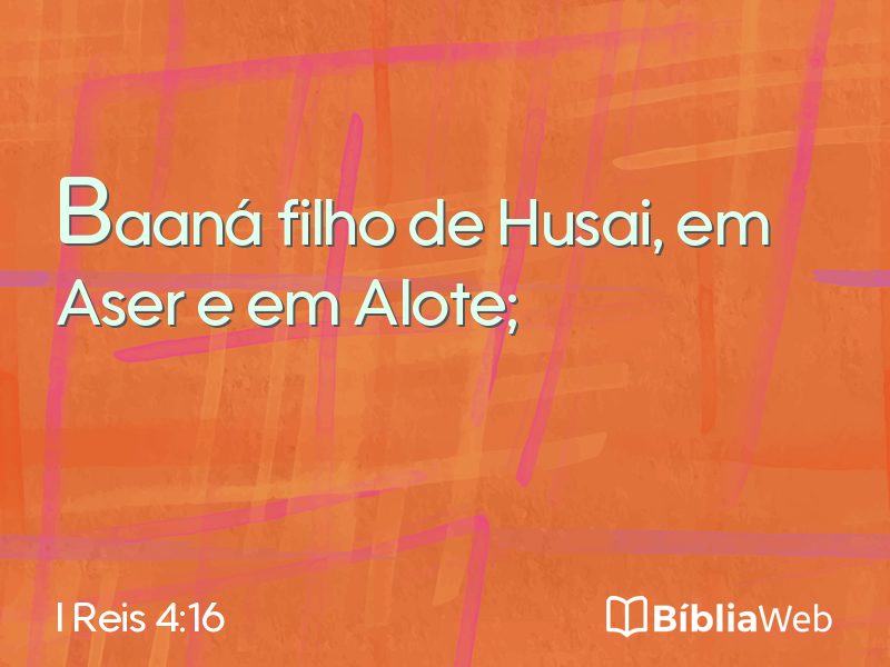 I Reis 4:16 em imagem para compartilhar