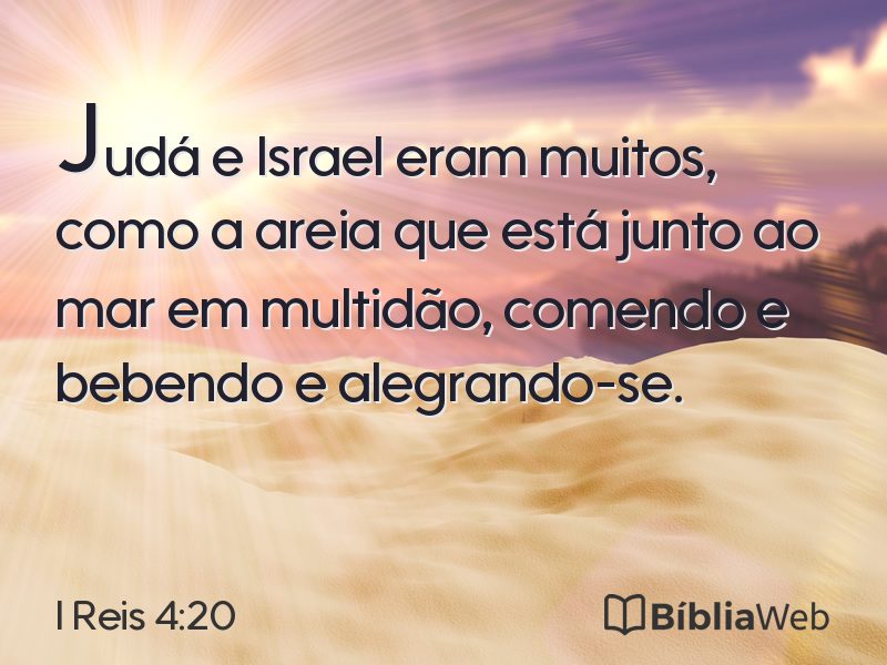 I Reis 4:20 em imagem para compartilhar