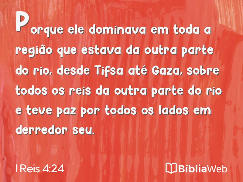 I Reis 4:24 em imagem para compartilhar