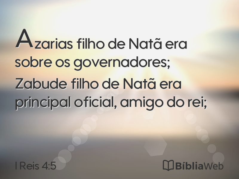 I Reis 4:5 em imagem para compartilhar
