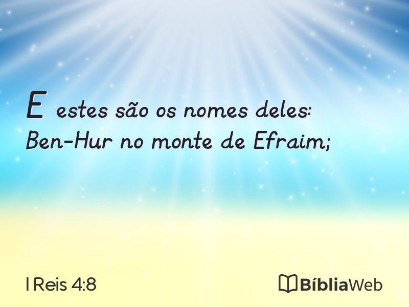 I Reis 4:8 em imagem para compartilhar
