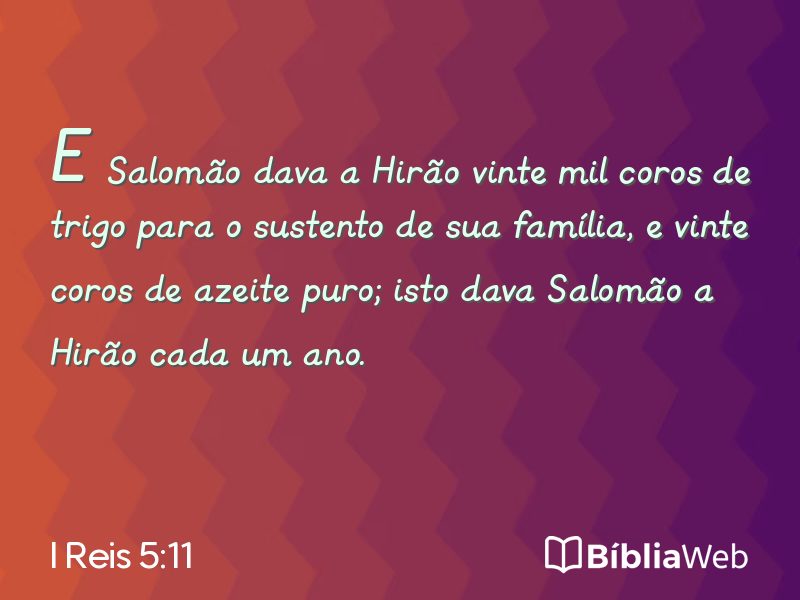 I Reis 5:11 em imagem para compartilhar