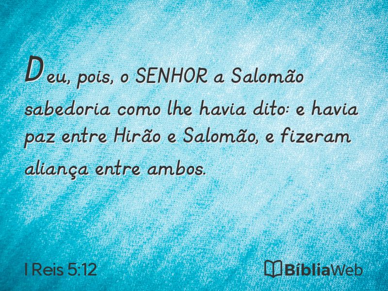 I Reis 5:12 em imagem para compartilhar