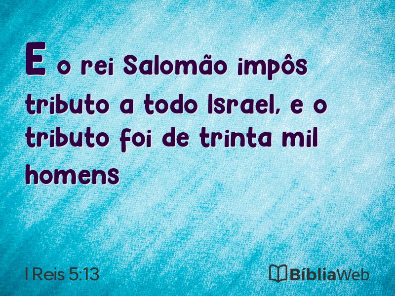 I Reis 5:13 em imagem para compartilhar
