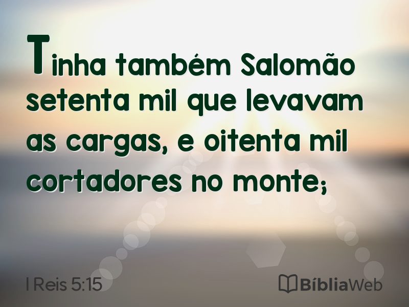 I Reis 5:15 em imagem para compartilhar