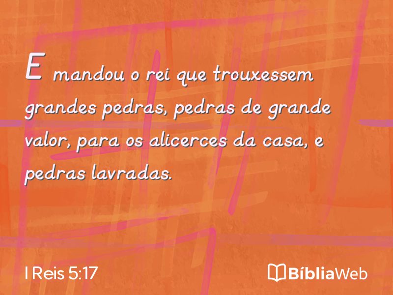 I Reis 5:17 em imagem para compartilhar