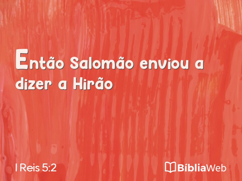 I Reis 5:2 em imagem para compartilhar