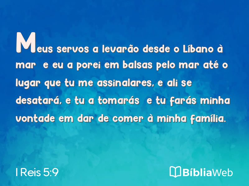 I Reis 5:9 em imagem para compartilhar