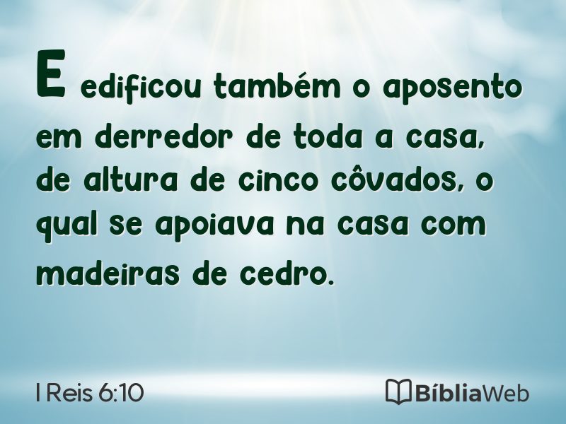 I Reis 6:10 em imagem para compartilhar