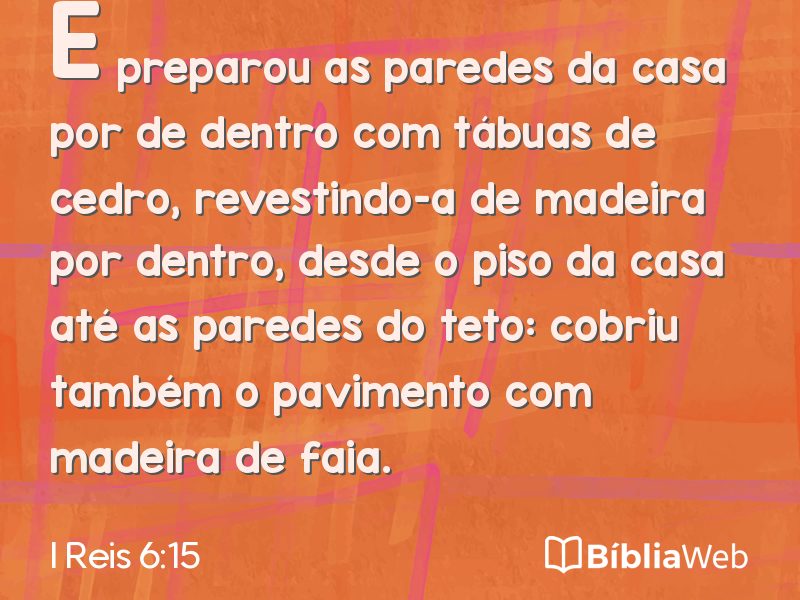 I Reis 6:15 em imagem para compartilhar