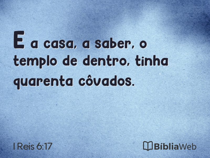 I Reis 6:17 em imagem para compartilhar