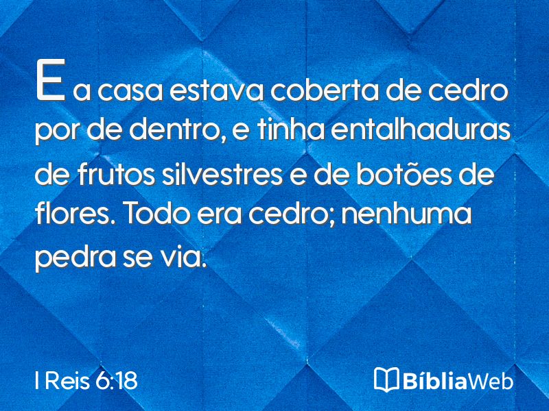 I Reis 6:18 em imagem para compartilhar