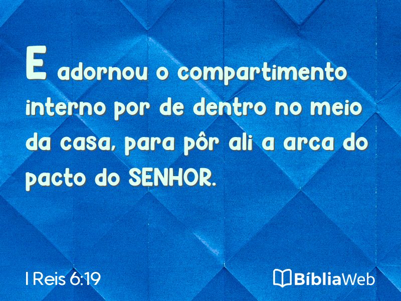 I Reis 6:19 em imagem para compartilhar