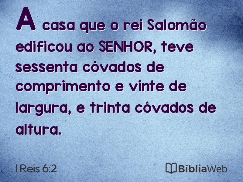 I Reis 6:2 em imagem para compartilhar