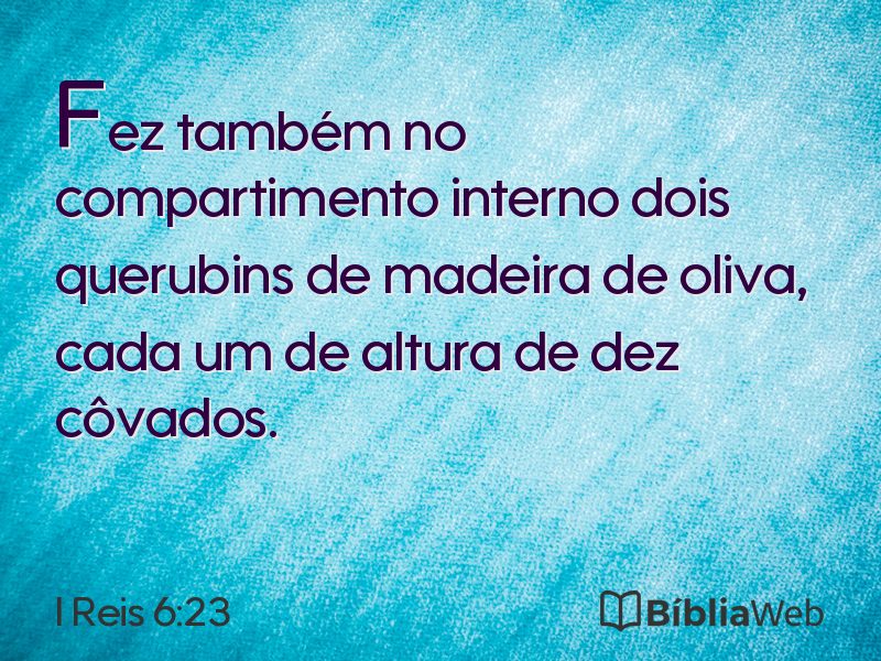 I Reis 6:23 em imagem para compartilhar