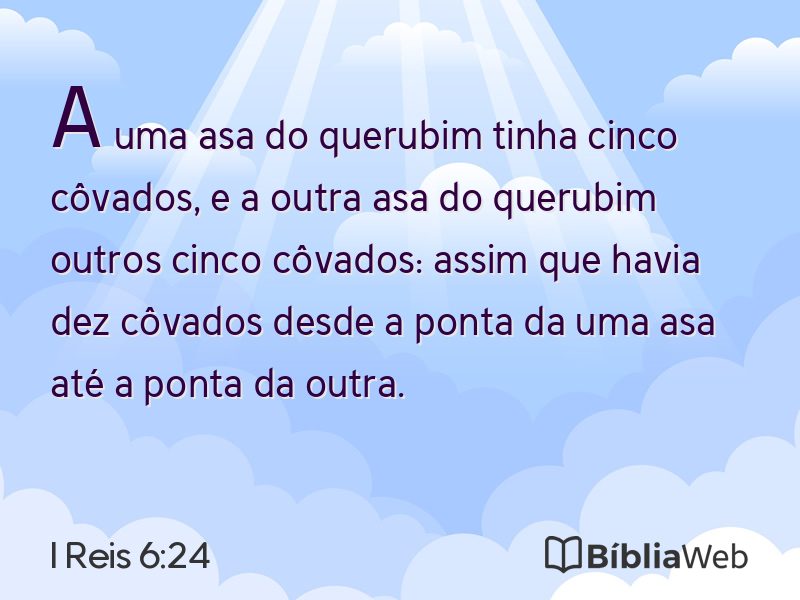 I Reis 6:24 em imagem para compartilhar