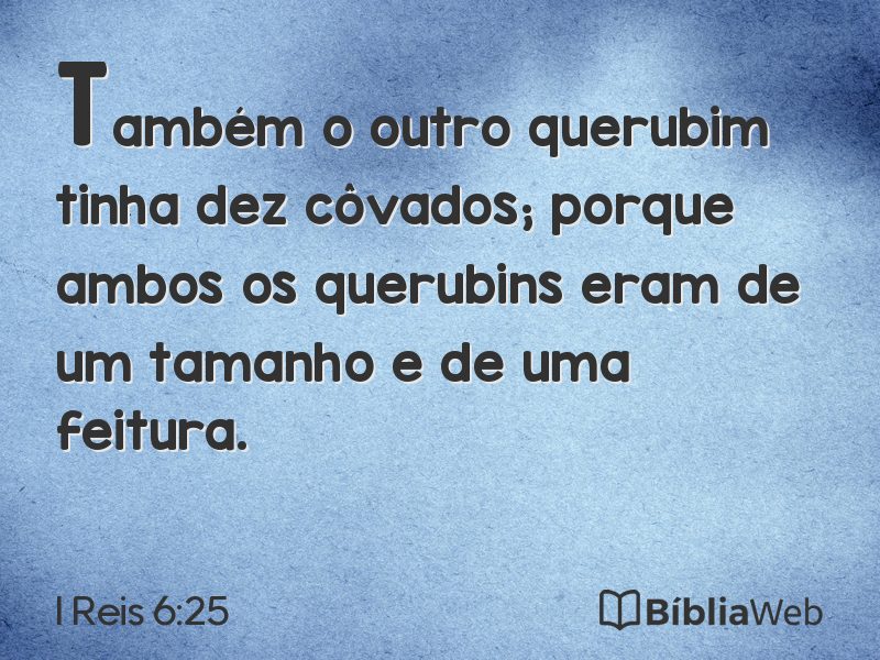 I Reis 6:25 em imagem para compartilhar