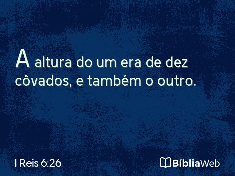 I Reis 6:26 em imagem para compartilhar