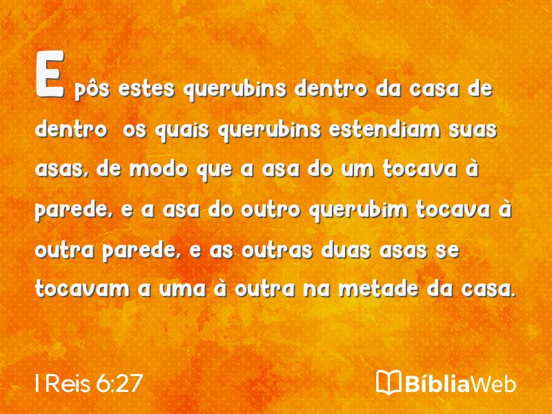 I Reis 6:27 em imagem para compartilhar