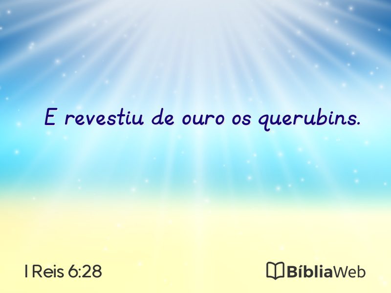 I Reis 6:28 em imagem para compartilhar