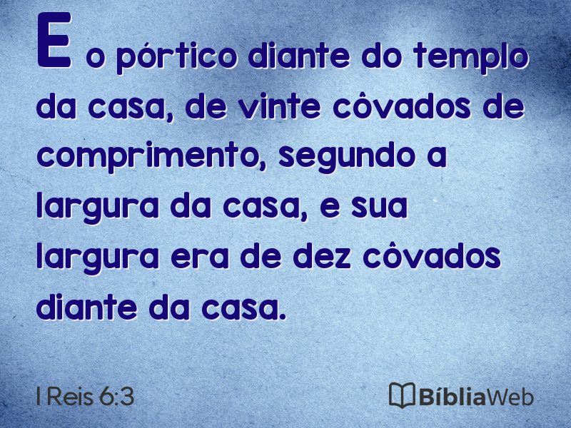 I Reis 6:3 em imagem para compartilhar