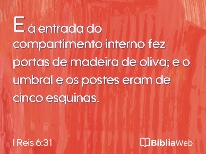 I Reis 6:31 em imagem para compartilhar