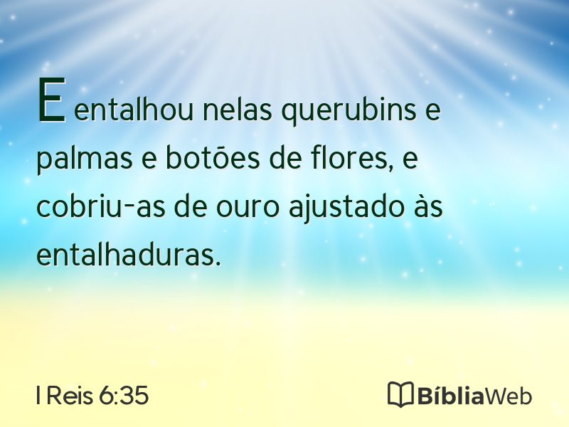 I Reis 6:35 em imagem para compartilhar