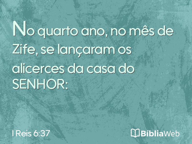 I Reis 6:37 em imagem para compartilhar