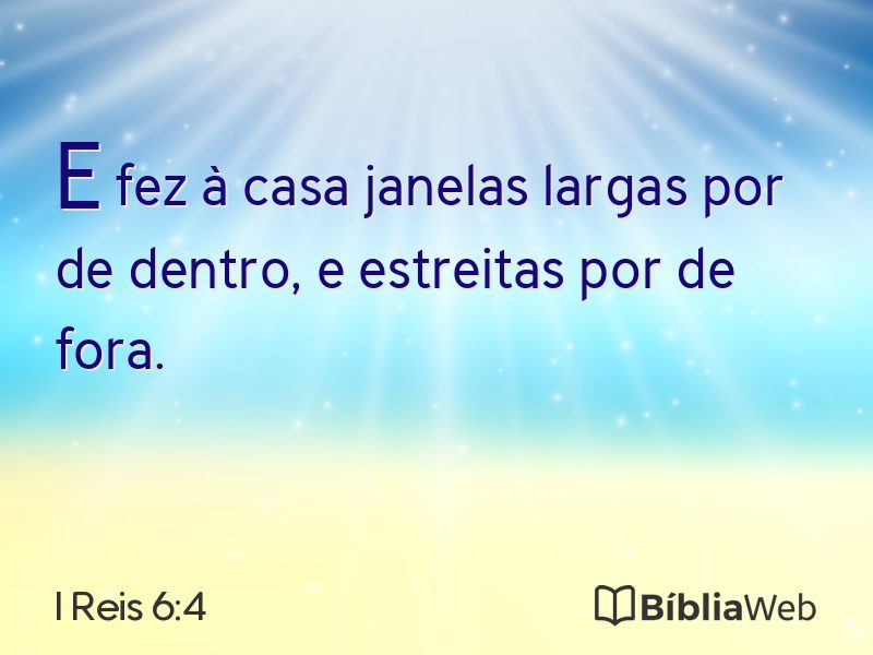 I Reis 6:4 em imagem para compartilhar