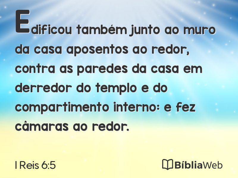 I Reis 6:5 em imagem para compartilhar