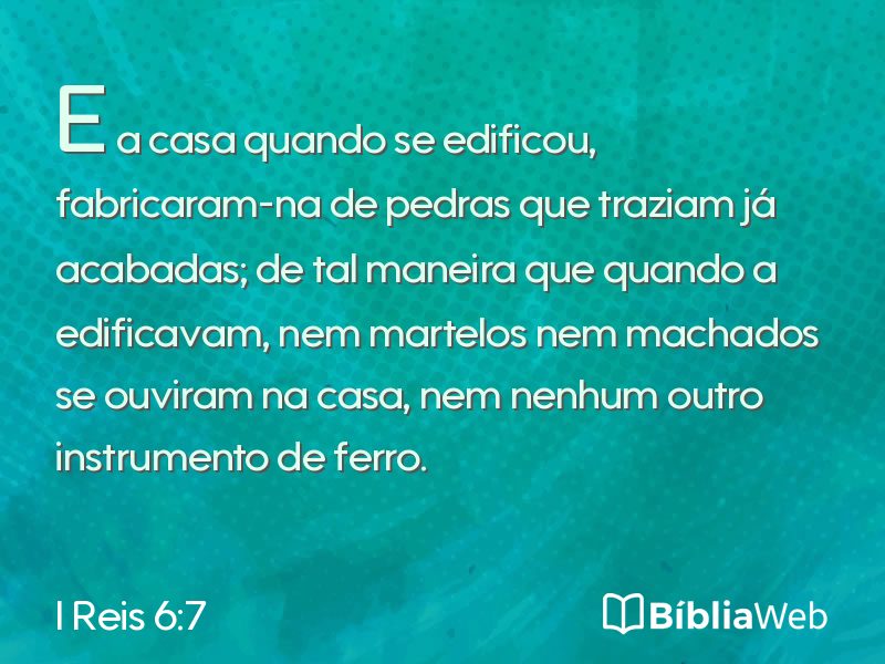 I Reis 6:7 em imagem para compartilhar