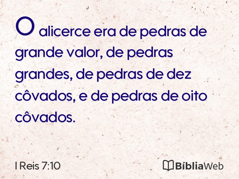 I Reis 7:10 em imagem para compartilhar