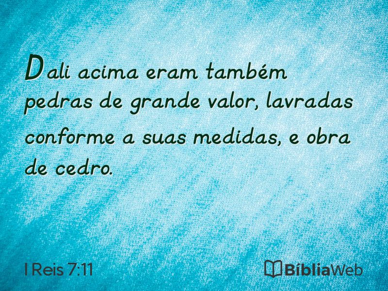 I Reis 7:11 em imagem para compartilhar