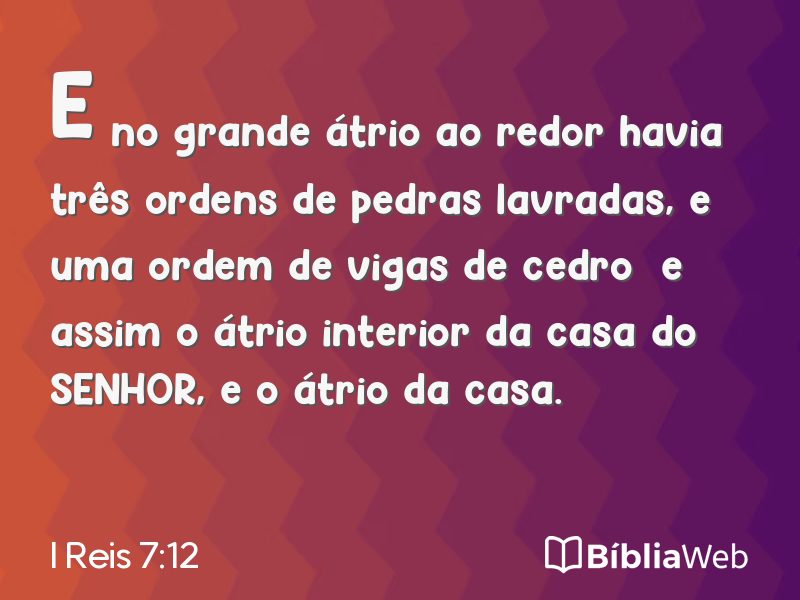 I Reis 7:12 em imagem para compartilhar