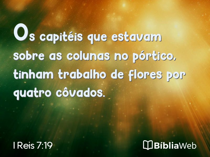 I Reis 7:19 em imagem para compartilhar