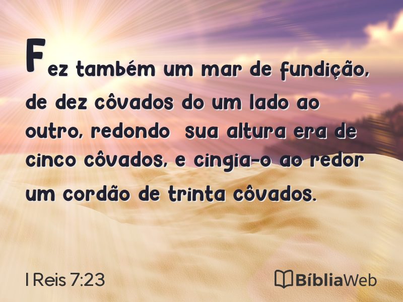 I Reis 7:23 em imagem para compartilhar