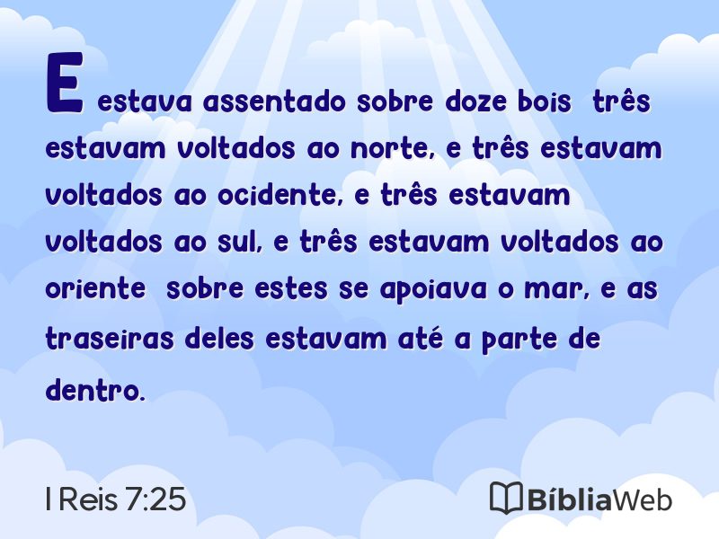 I Reis 7:25 em imagem para compartilhar