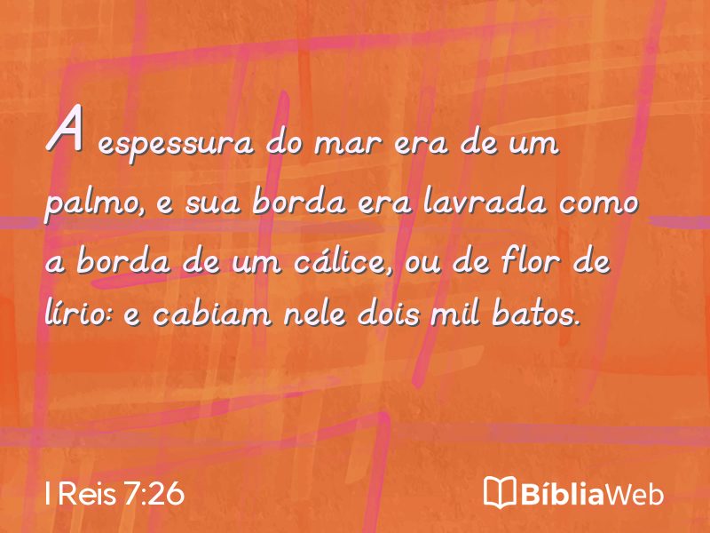 I Reis 7:26 em imagem para compartilhar