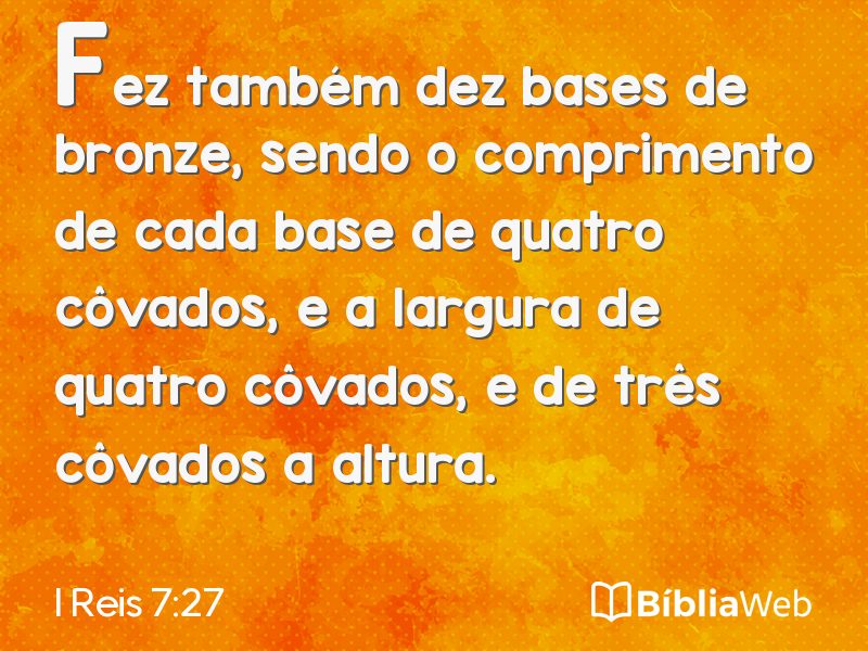 I Reis 7:27 em imagem para compartilhar