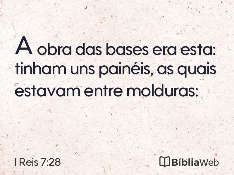 I Reis 7:28 em imagem para compartilhar