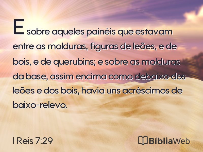 I Reis 7:29 em imagem para compartilhar