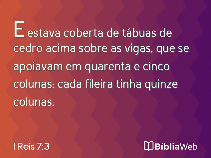I Reis 7:3 em imagem para compartilhar