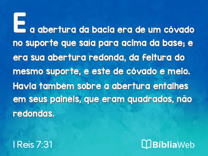 I Reis 7:31 em imagem para compartilhar