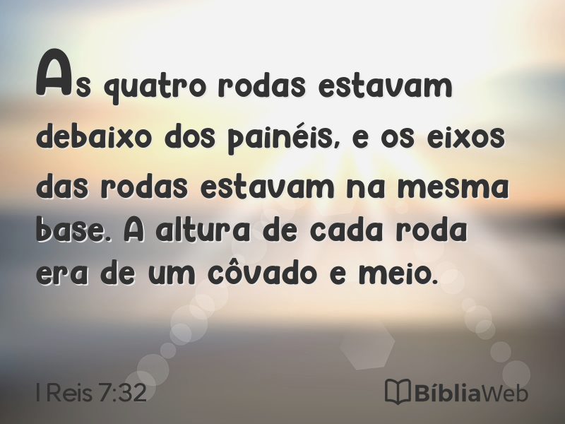 I Reis 7:32 em imagem para compartilhar