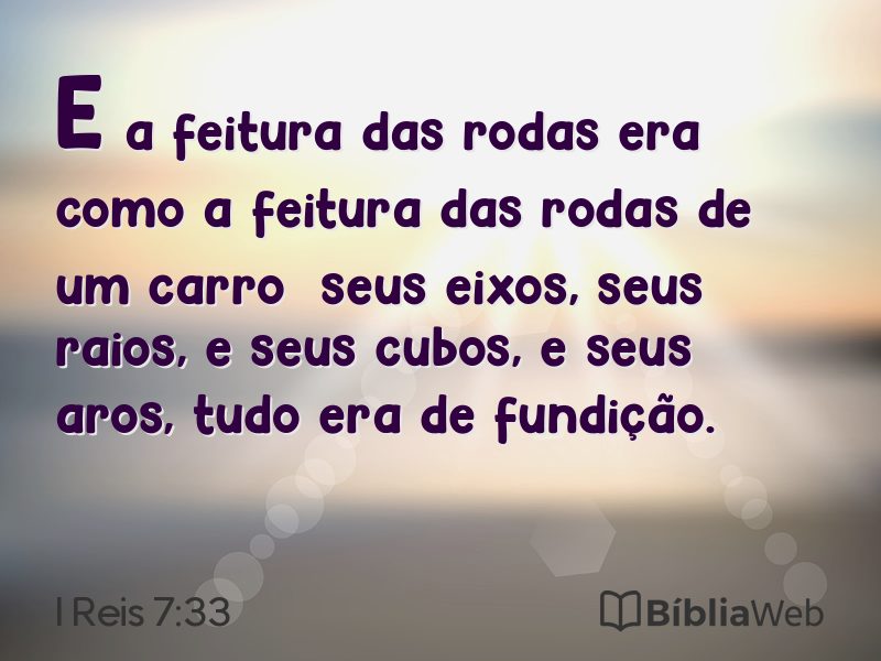 I Reis 7:33 em imagem para compartilhar