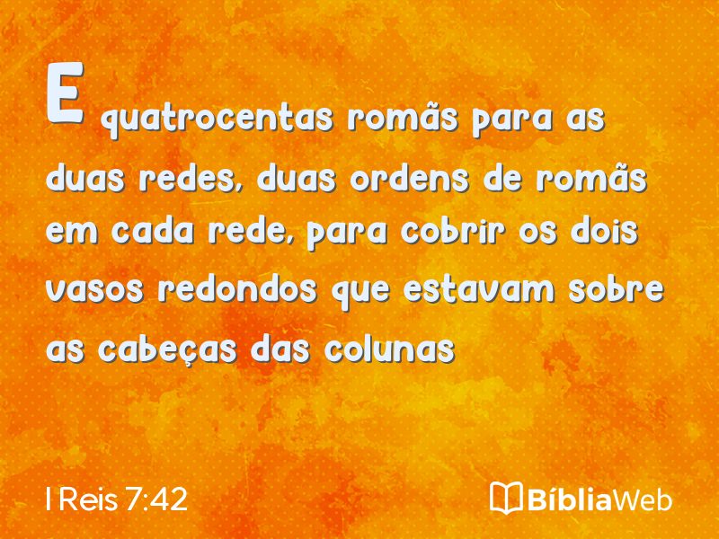 I Reis 7:42 em imagem para compartilhar
