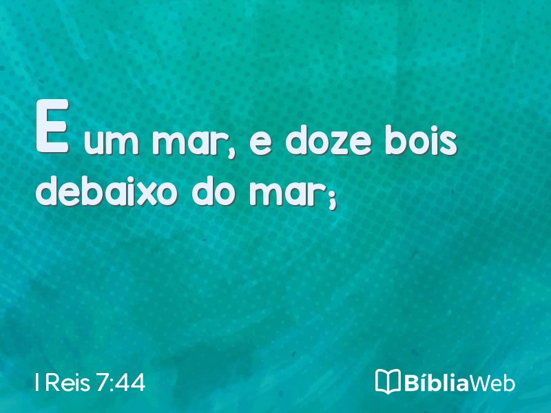 I Reis 7:44 em imagem para compartilhar
