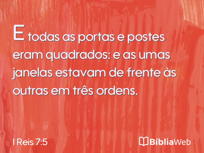 I Reis 7:5 em imagem para compartilhar
