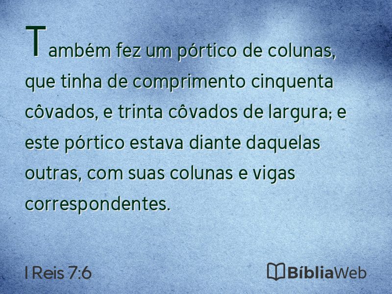 I Reis 7:6 em imagem para compartilhar