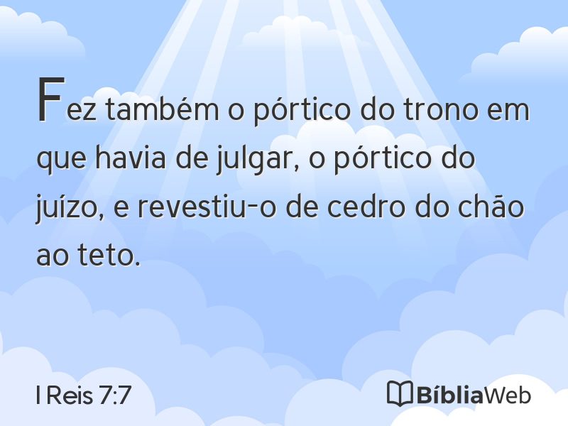 I Reis 7:7 em imagem para compartilhar